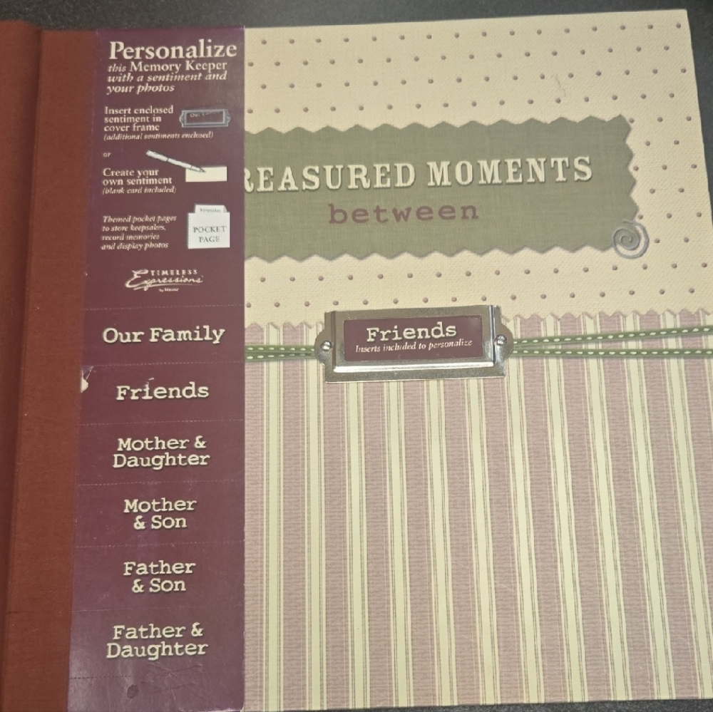 Friends Memory Keeper Album Pocket Page With Custom Cover Label